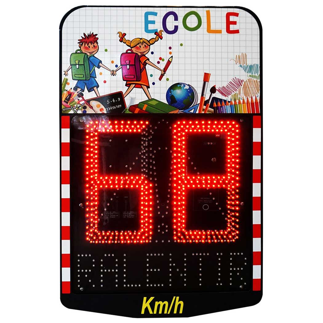 Décor personnalisé école pour radar pédagogique v400, avec un film anti-UV et anti-graffiti_0