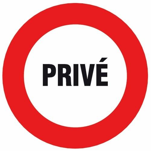 DISQUE D'INTERDICTION ROUGE - DIAMÈTRE 80 MM - PRIVÉ NOVAP