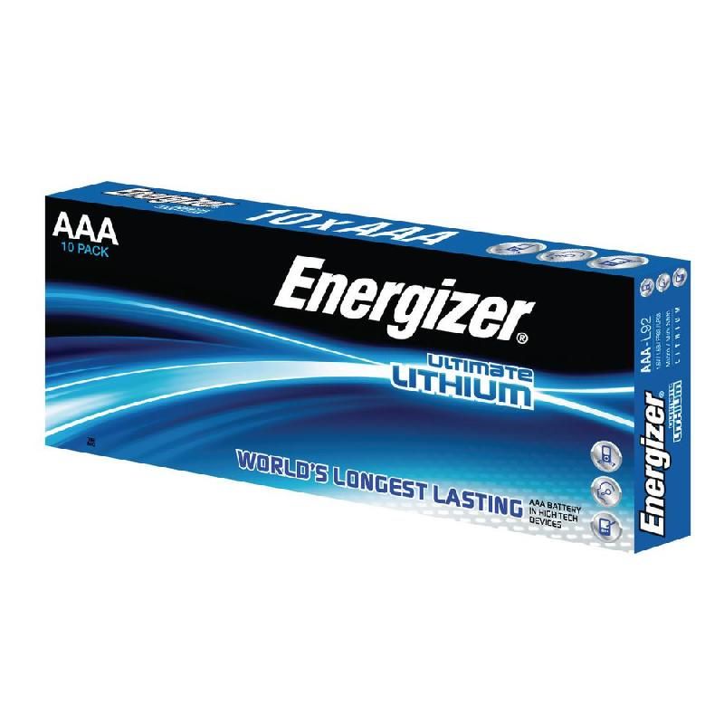 ENERGIZER BOÎTE DE 10 PILES ULTIMATE LITHIUM - L92 AAA - 1,5V (LOT DE 10)