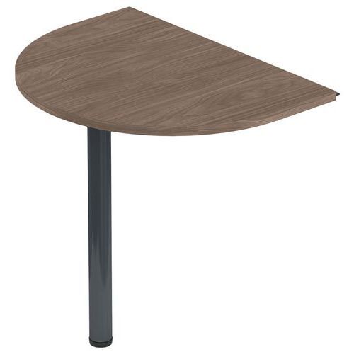 EXTENSION ISIA 1/2 RONDE + 1 PIED MÉTAL NOYER/ANTHRACITE - MBA