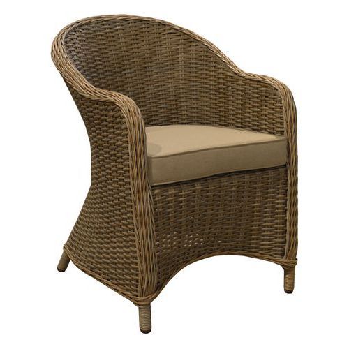 FAUTEUIL FORMOSA TRESSÉ/ALU GALETTE - BRUN - PROLOISIRS