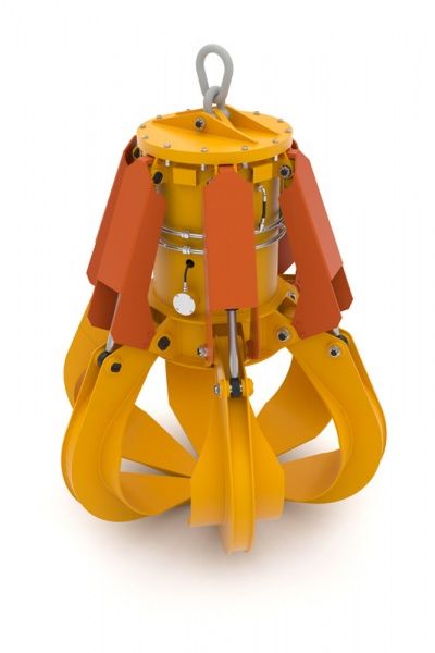 Grappins électro-hydrauliques - adaptés pour ponts roulants, aciéries et travaux sous l'eau - fabrication possible en inox_0