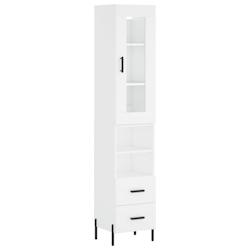 Helloshop26 - Buffet bahut commode armoire meuble de rangement organisateur cuisine salle de séjour salon haut 34,5 x 34 x 180 cm 02_0032372 - 300021_0