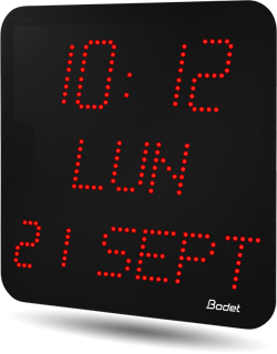 Horloge LED Style II 7 Date, alimentation 230V, AFNOR, LED rouge - BODET_0