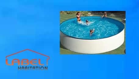 LINER PISCINE RONDE D550CM DÉCOR BLEU UNI  - GRE - FPR551