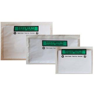 LOT DE 2 - POCHETTES PORTE-DOCUMENTS EN PAPIER, (L)120 X (P)228 MM