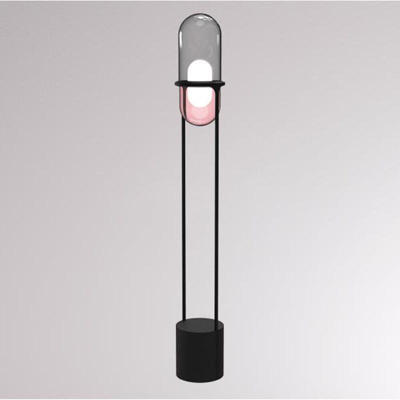 MOLTO LUCE PILLE LAMPADAIRE LED GRIS/ROSE