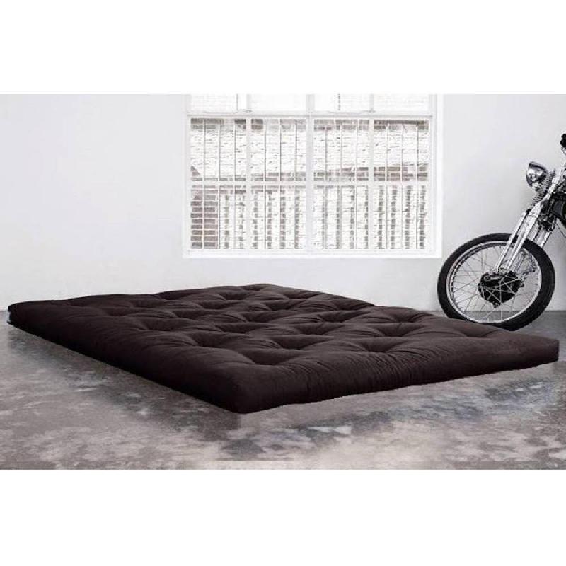 MATELAS FUTON POUR CANAPÉ FRESH COULEUR GRIS ANTHRACITE COUCHAGE 140 X 200 CM_0