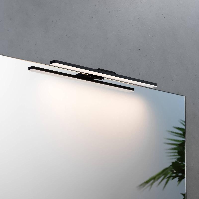MCJ APPLIQUE POUR MIROIR LED TRIGA IP44 NOIR 40CM, 4.000K
