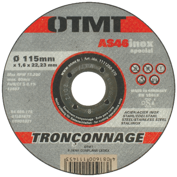 MEULES DE TRONÇONNAGE POUR ACIERS OTMT - OTELO