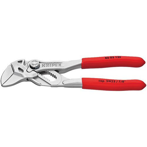 PINCE-CLÉ 125MM - GAINAGE PVC - CHROMÉE - CAPACITÉ 23MM - KNIPEX