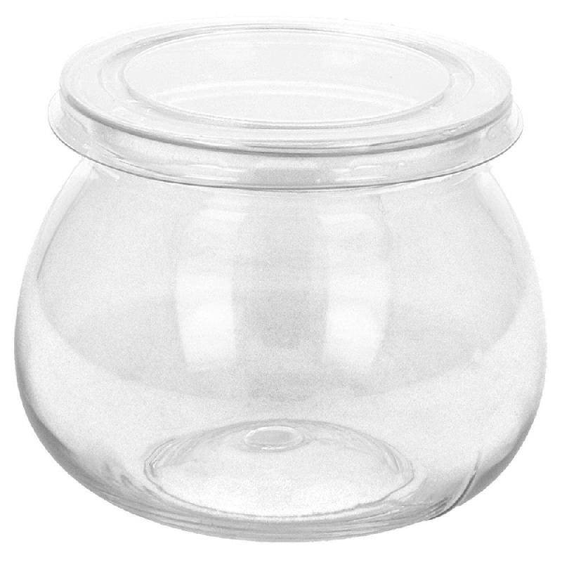 Mini pot à yaourt +couvercle PP transparent 14cl Ø6x6,1cm - par 250_0
