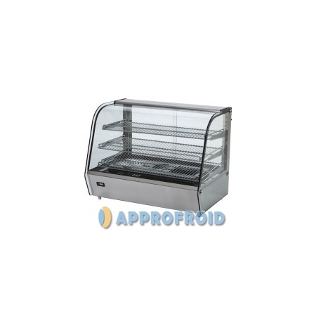 Mini-vitrine de comptoir chaude 120L - modèle SEHER - entièrement vitrée, chauffante +30 à +90°C, éclairage LED_0