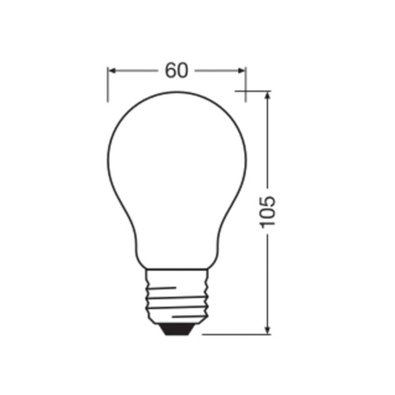 OSRAM LED CLASSIC, MAT, E27, 2,2 W, 470 LM, 4.000 K, A40