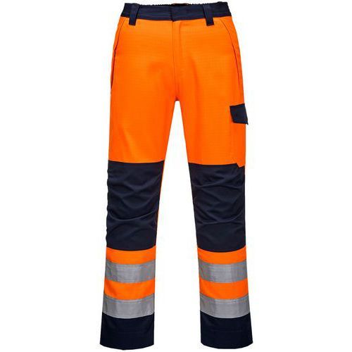 PANTALON MODAFLAME RIS MV36 XL BLEU/ORANGE - PORTWEST