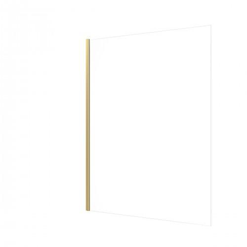 PAROI DE DOUCHE FIXE PARMA 2 OR BROSSÉ - VERRE TRANSPARENT - 140 CM AURLANE