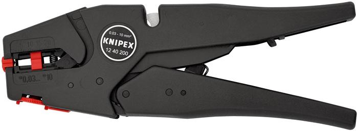 Pince à dénuder automatique KNIPEX - longueur 200 mm - 0,03-10 mm² (AWG 32-7) - avec coupe-fil_0