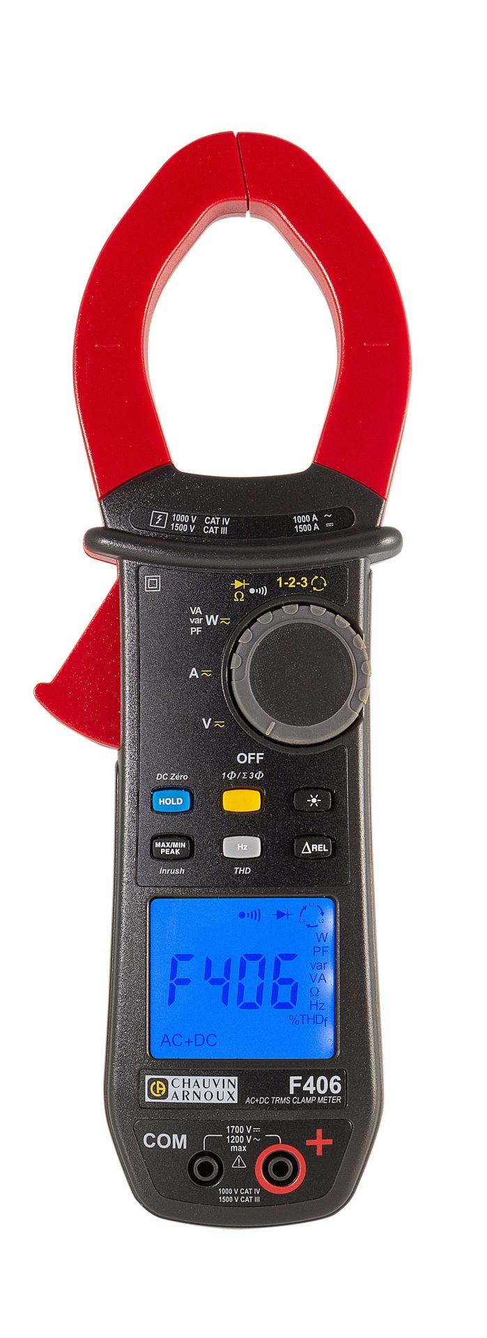 Pince multimètre F406 - TRMS 12 bits - 1000 AAC / 1500 ADC - IP54 - CAT IV 1000 V / CAT III 1500 V_0