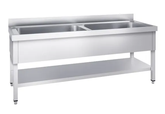 Plonge batterie 180x60cm - 2 cuves_0