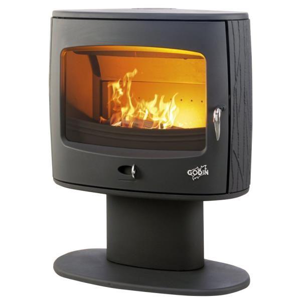 Poêle à bois Eliot anthracite - Habillage en fonte - 8 kW - Made in France - Flamme verte 7 étoiles_0