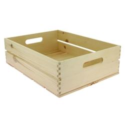 Prolinea venicia cagette rectangle pin vernis pm 40x30x12  carton de 12 - beige Bois massif CLW-4480378_0