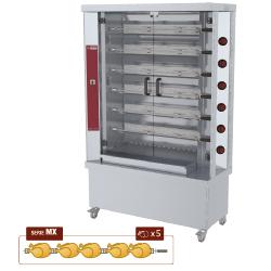 Rôtissoire à poulets gaz 6 broches sur roues - 30 poulets - RVG/6-MX_0