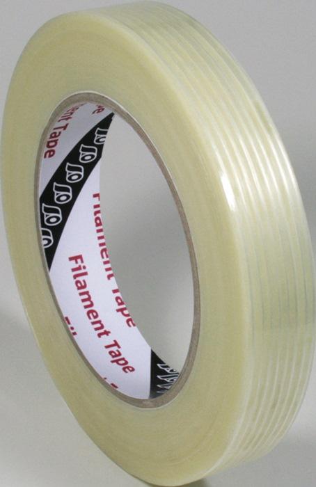 Ruban à filaments F407 incolore - 50 m x 25 mm - Film PET/PP renforcé à fibre de verre - rouleau IKS_0