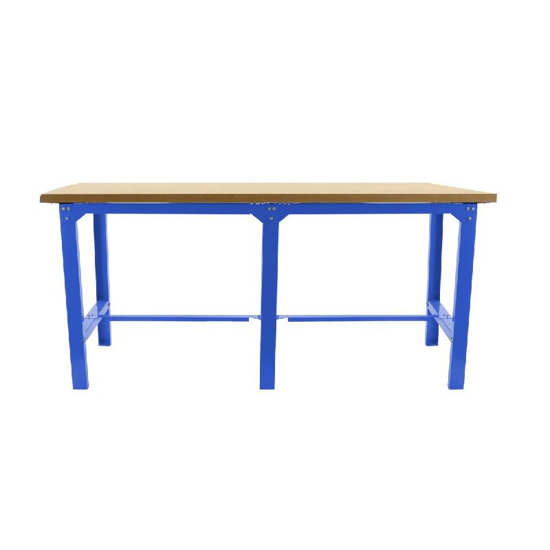 SimonRack Table de travail d’atelier, 2100x750 mm, plateau MDF 35 mm, Charge 600 kg, Bleu - BT-6 - bleu métal 8425437126772_0