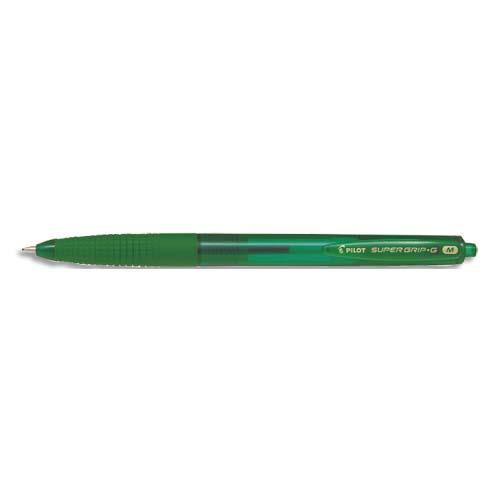 STYLO BILLE PILOT SUPER GRIP G RETRACTABLE - POINTE MOYENNE - VERT