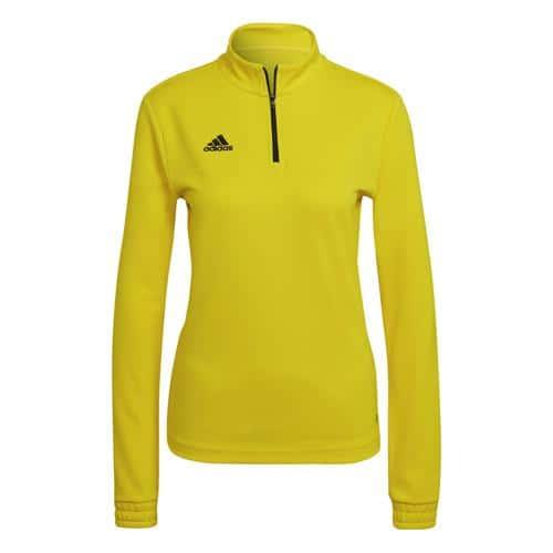 SWEAT DEMI-ZIP FEMME - ADIDAS - ENTRADA 22 TRAINING JAUNE/NOIR