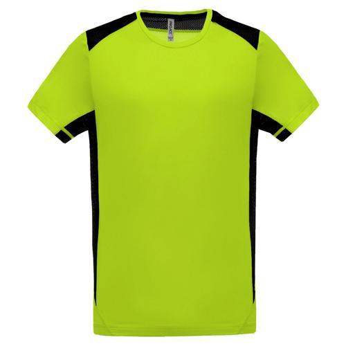 T-SHIRT BICOLORE UNITY PES VERT/GRIS FONCÉ TECH