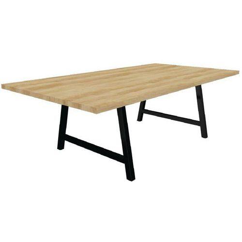 TABLE 240X120CM CHÊNE NEBRASKA NOIR COHESION - BURONOMIC