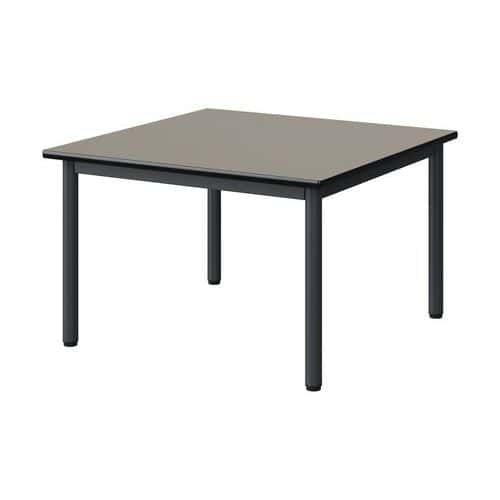 TABLE MALIBU 80X80 T1 4P STRA ANTIB GRIS U727/NOIR GRIS 7016