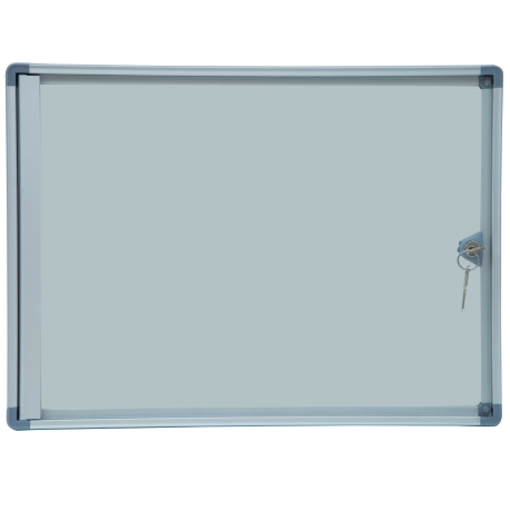 Tableau d'affichage aluminium - 2 formats disponibles - porte plexi 4mm - fond acier laqué blanc_0