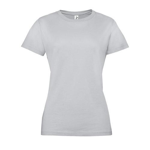 TEE-SHIRT PERSONNALISABLE FEMME EN COTON GRIS PUR
