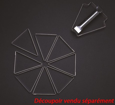 TRIANGLE INOX MOZAÏK 12 X 9.8 X 2 CM (VENDU PAR 8)