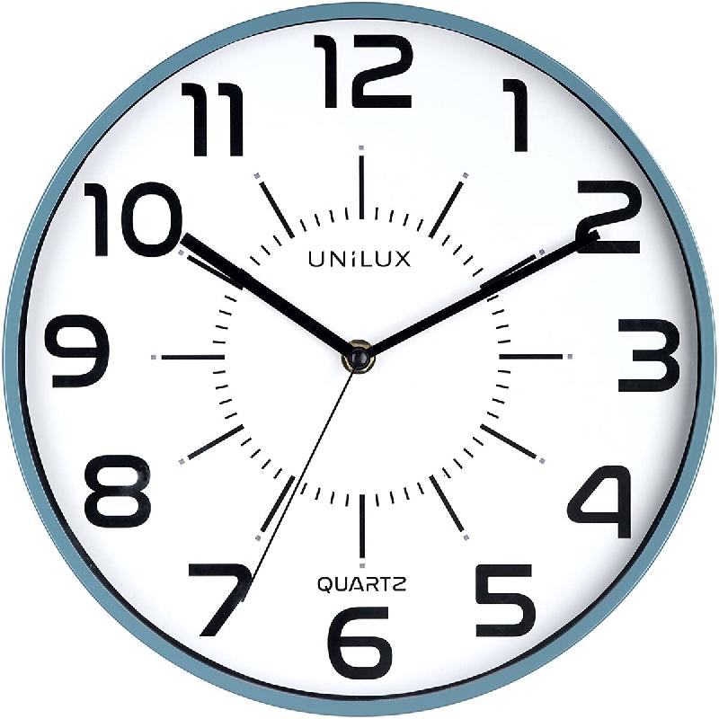 Unilux Pop Horloge murale Systeme Quartz Silencieuse Diamètre 28 cm Bleu - 400094560_0