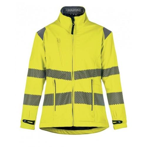 VESTE SOFTSHELL FEMME - HAUTE VISIBILITÉ - JAUNE - L - AMAZONE T2S