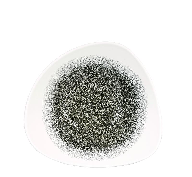 SALADIER TRIANGULAIRE NOIR PORCELAINE 23,5 CM RAKU CHURCHILL