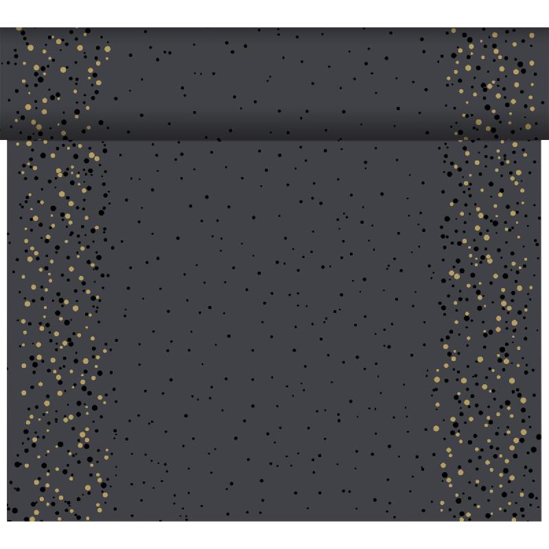 TÊTE À TÊTE NOIR NON TISSÉ 24X0,4 M GOLDEN STARDUST NOIR DUNI