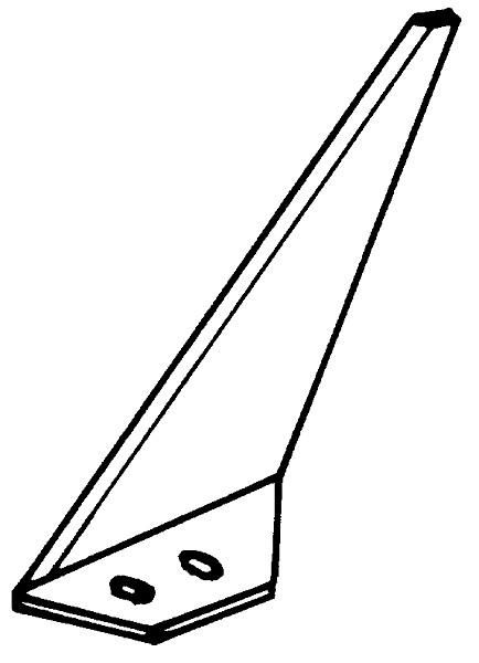 AILERON COUTRE GAUCHE A BOULONNER F173323 ADAPTABLE G&B