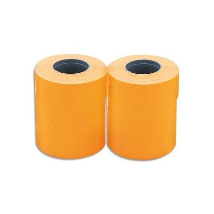 Apli Lot de 6 rouleaux de 1000 étiquettes orange fluo pour pince, format 26x16 mm - 3270241017199_0