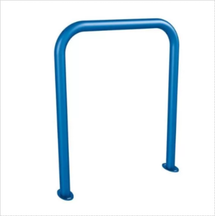 Arceau vélo simple en tube acier Ø 50 mm - Longueur 700 mm - Hauteur hors sol 850 mm - Galva/Peint-Galva - Scellement direct/platines_0