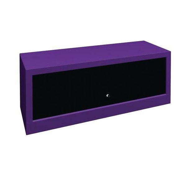 ARMOIRE À RIDEAUX LARGEUR 120 HAUTEUR 45 CM LILAS-ANTHRACITE - MANUTAN COLLECTIVITÉS