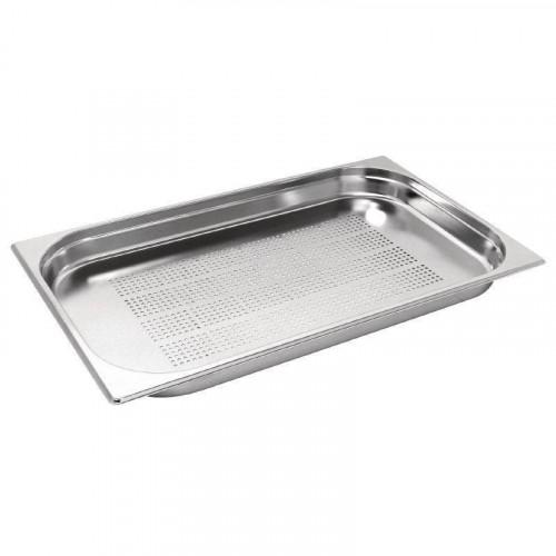 BAC GASTRONORM PERFORÉ GN 1/1 HAUTEUR 20 MM EN INOX 18/0 VOGUE