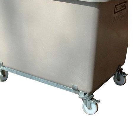 Bac PFV gris 1 500 litres sur roulettes - Résistant aux huiles, fioul, gasoil, produits chimiques - CEMO - Réf. 1166R_0