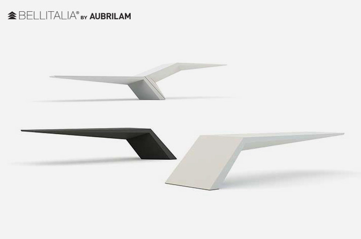 Banc public en béton ultraléger haute performance Bellitalia - Modèles Jonathan & Wing UTC_0