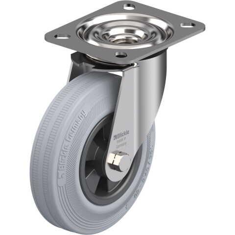 BLICKLE - ROULETTE PIVOTANTE Ø 125MM BANDAGE CAOUTCHOUC SBR 100KG - LEX-VPP 125XR-SG