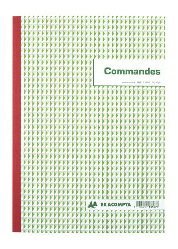 LOT DE 5 - CAHIER DE COMMANDE MANIFOLD EXACOMPTA AUTOCOPIANT A4 50 PAGES TRIPLE EXEMPLAIRES