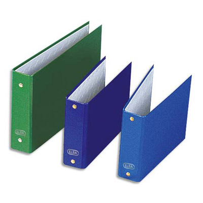 CLASSEURS A FICHES 2 ANNEAUX - EN BALACRON - DOS 4 CM -  FORMAT A5 A L'ITALIENNE - COLORIS ASSORTIS
